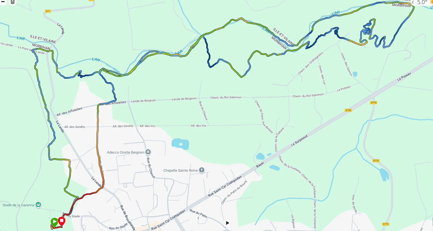 Carte du parcours