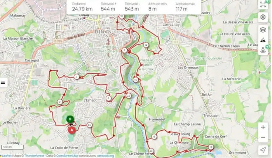 Carte du parcours
