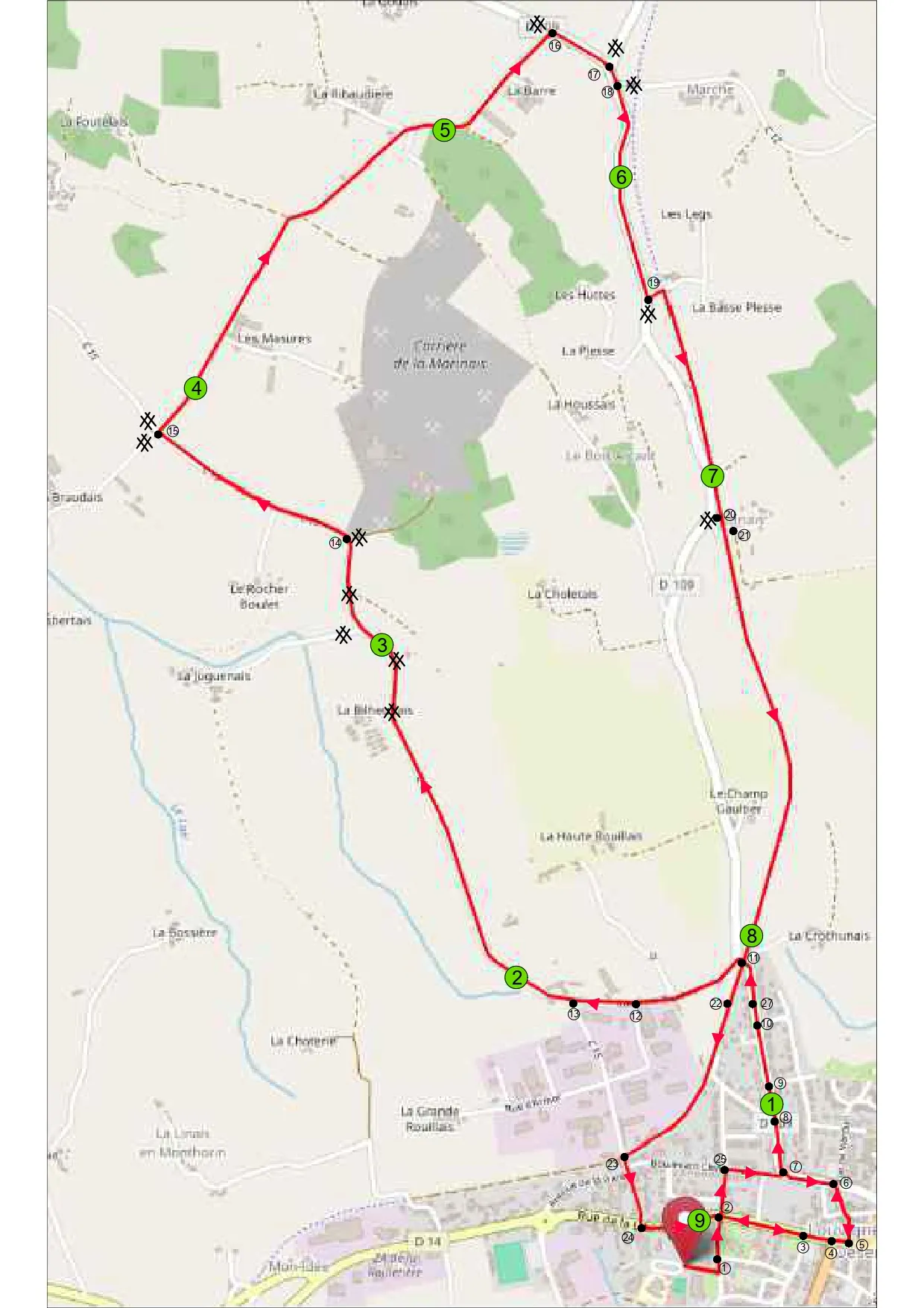 Carte du parcours