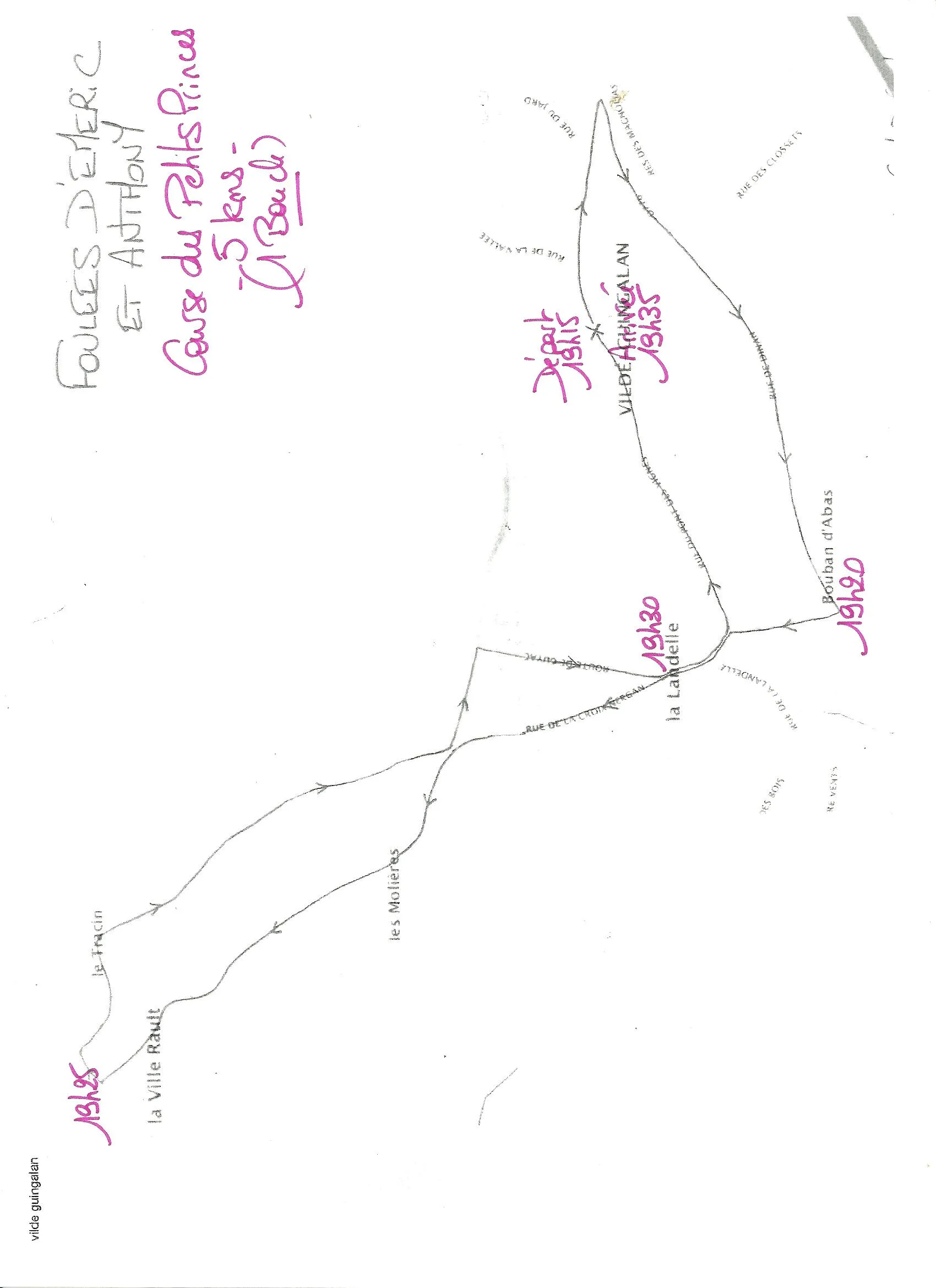 Carte du parcours