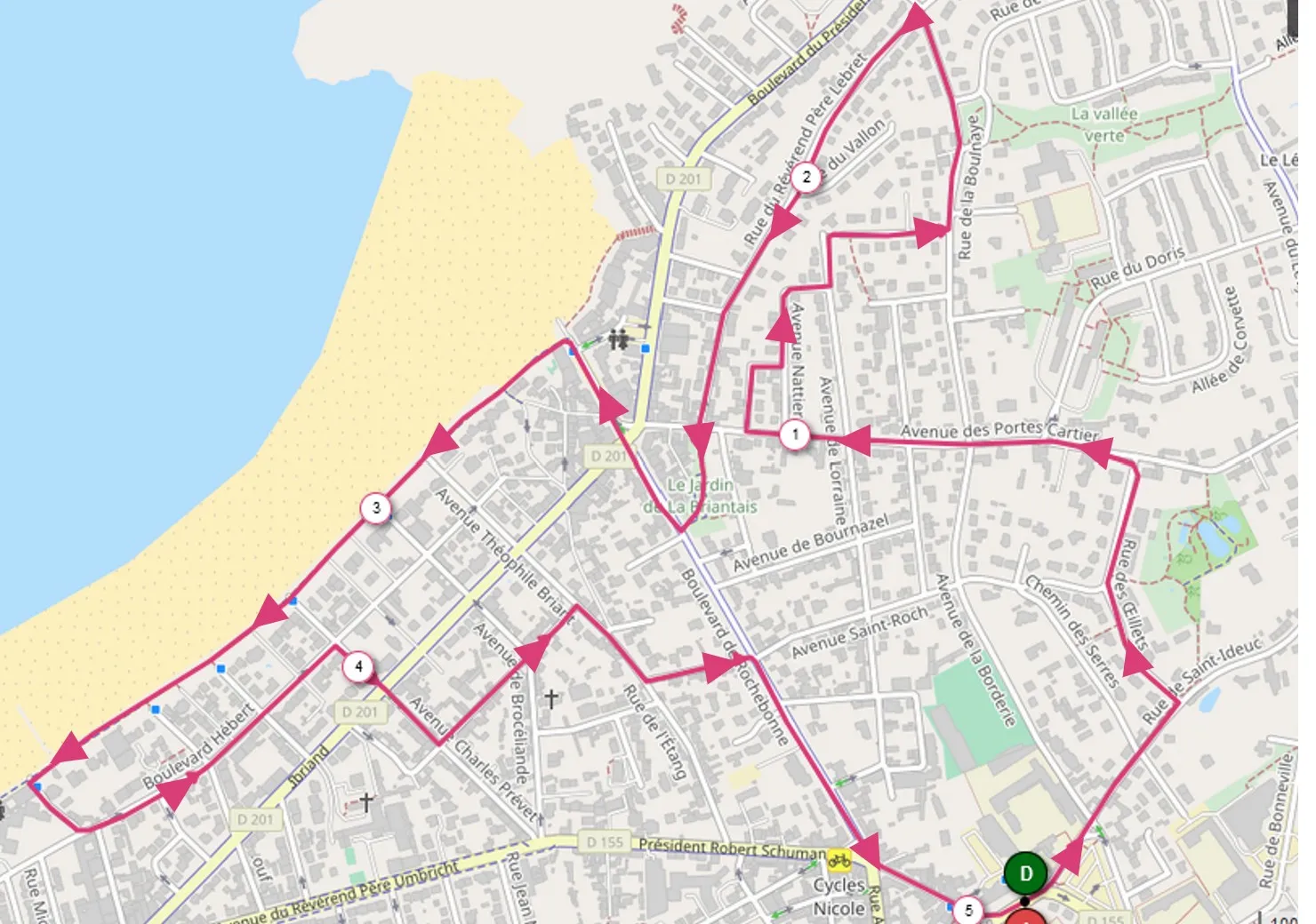 Carte du parcours