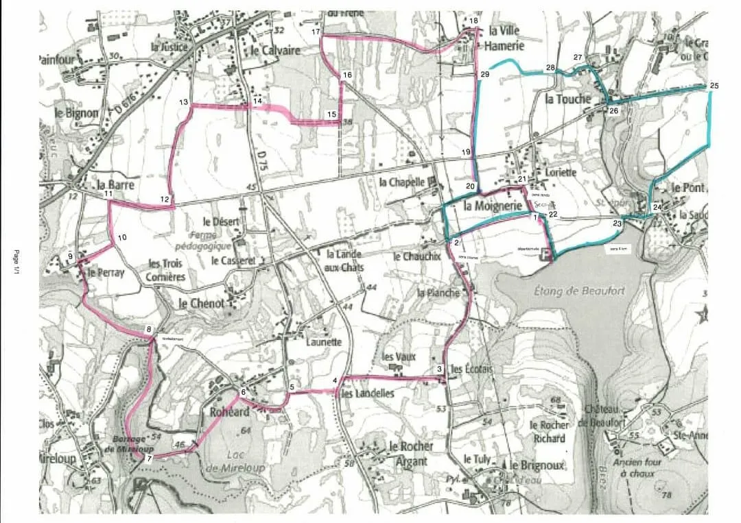 Carte du parcours