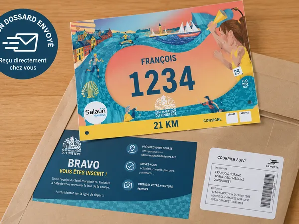 Envoi postal du dossard