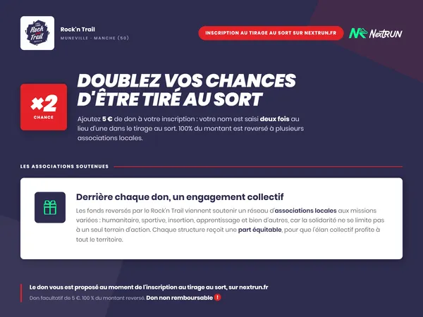 Faites un don et augmentez vos chances au tirage ! 24h Solo