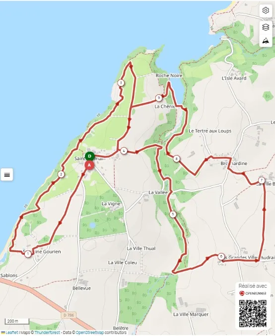 Carte du parcours